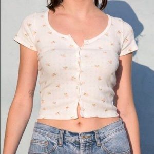 Brandy Melville Zelly Floral Crop Top